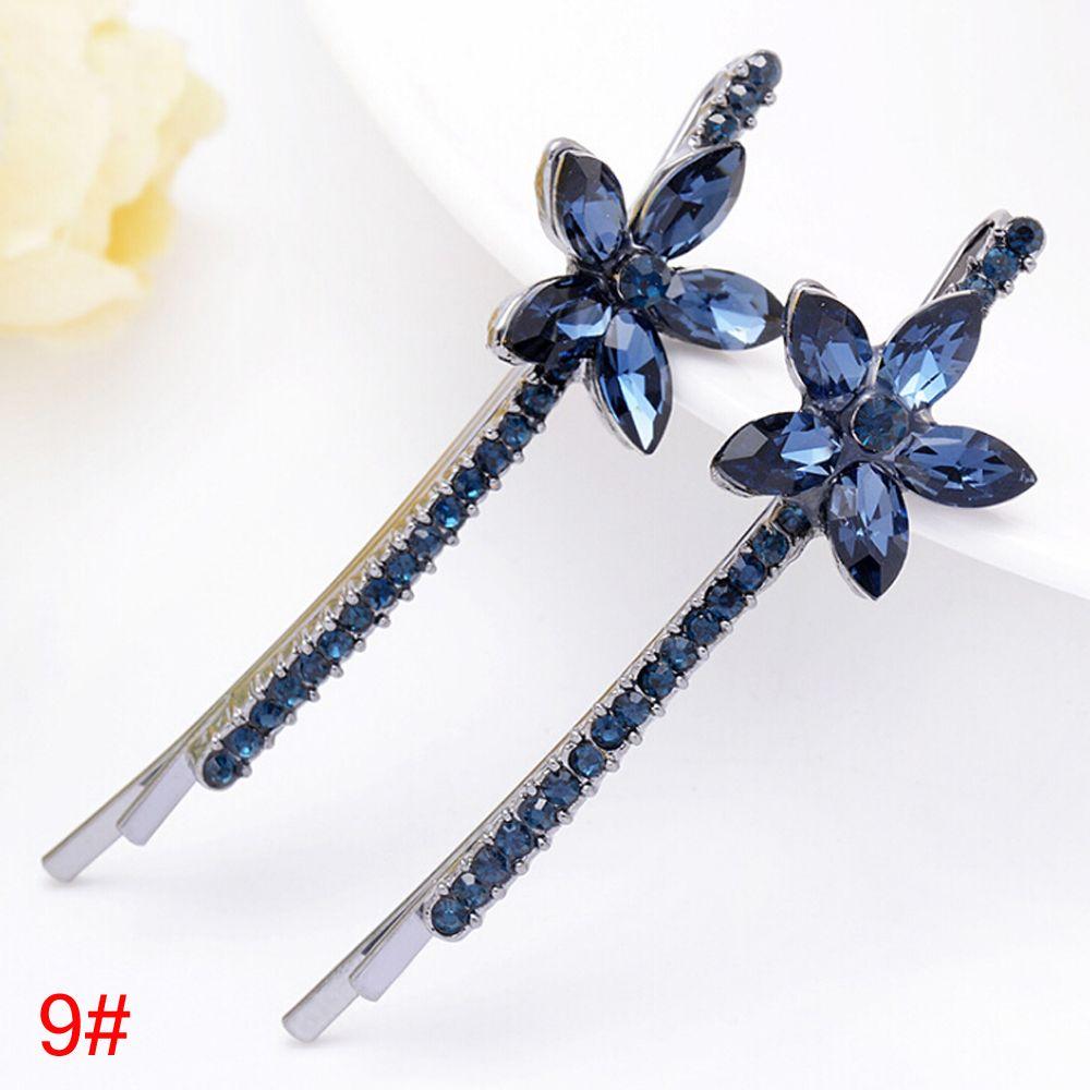 Accessories Women Girls Barrette Hairpin Bling Headwear Edge Clamp Crystal Rhinestone Hair Clip