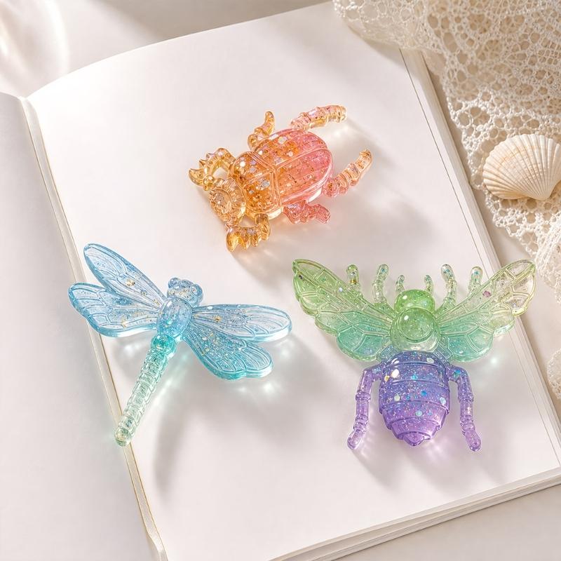 Translucent Silicone Craft Mold for Resin Casting, Easy Release Insect and Sea Animal Designs for Decorative DIY Making
