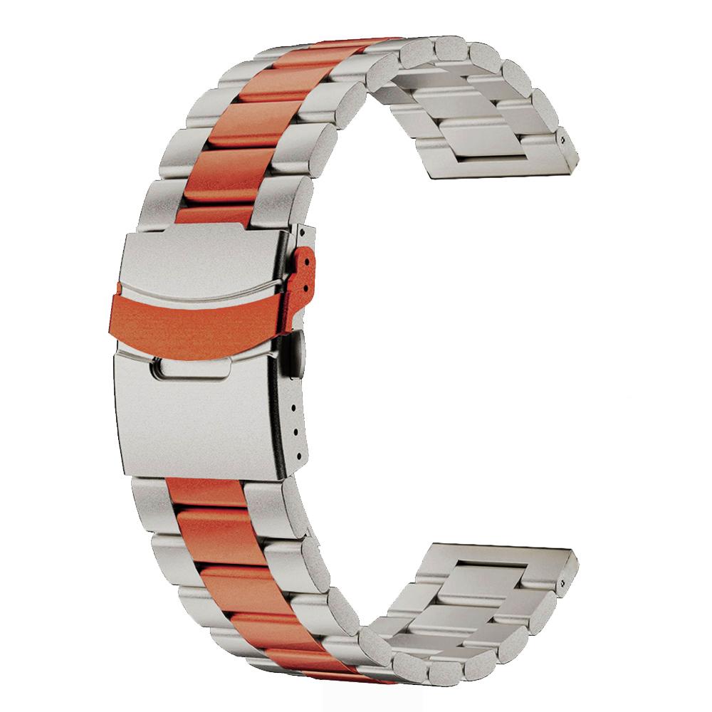 Черно-оранжевый ремешок из нержавеющей стали для Huawei Watch 4 4 Pro Ultimate, роскошный металлический ремешок 22 мм для Huawei Watch GT 3 GT 4 GT 5 Pro