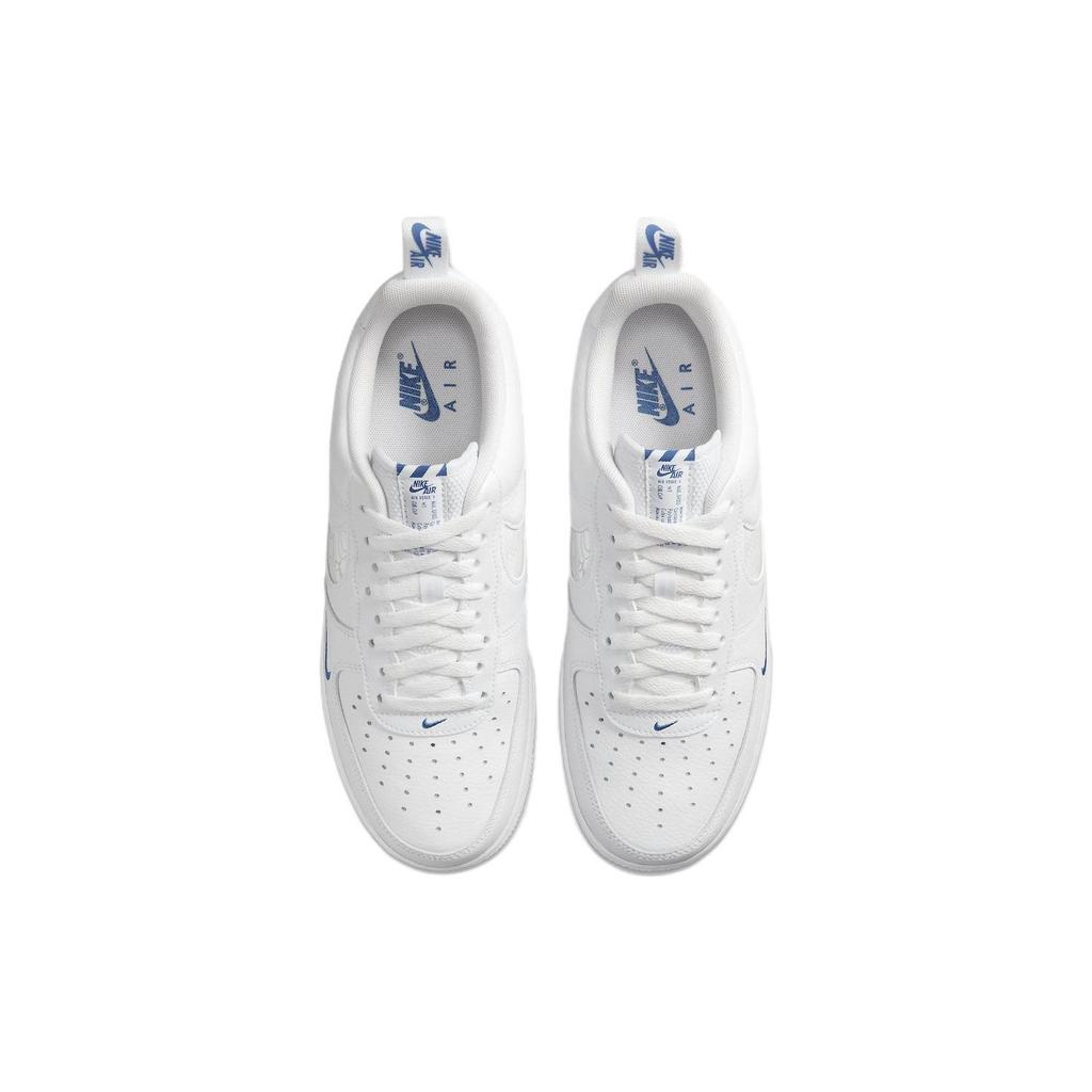 Nike Air Force 1 07 LV8 Reflective Swoosh — мужские кроссовки White Dark Marina Blue FB8971-100
