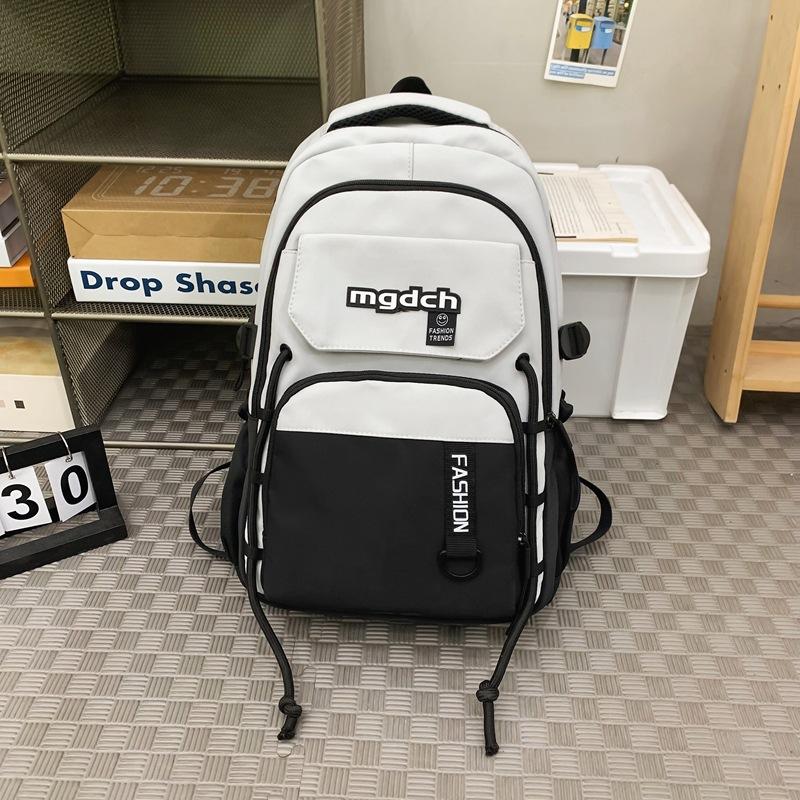 Новый студенческий школьный рюкзак Мужской корейская версия Контрастный цвет Рюкзак Женский модный Ins Трендовый Рюкзак большой вместимости для студентов колледжа