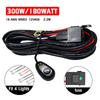 Universal LED Light Bar Wiring Harness Kit For Off Road Truck SUV ATV UTV Boat 16AWG with 12V 40A Relay on Off Switch 300W Hot