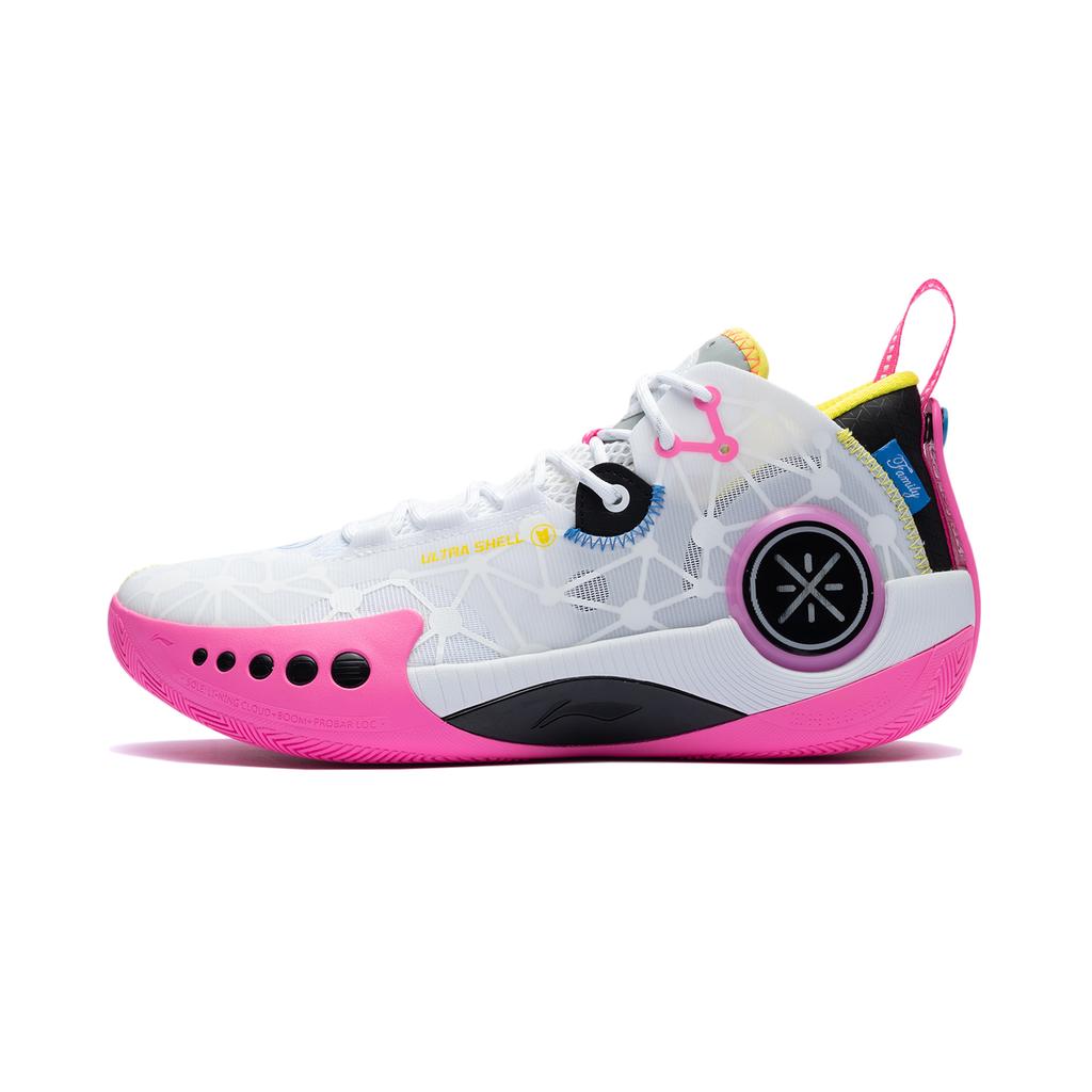 Li-Ning Wade Shadow 3 On Court White Pink Men Sneakers ABPT065-3
