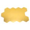 12Pcs Mirror Wall Sticker Gold Hex Shape Large Acrylic Mirror Wall Decal for Kitchen Bathroom