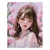 1 комплект горный хрусталь картина DIY мультфильм милая девушка цветок горный хрусталь живопись художественный комплект украшения дома