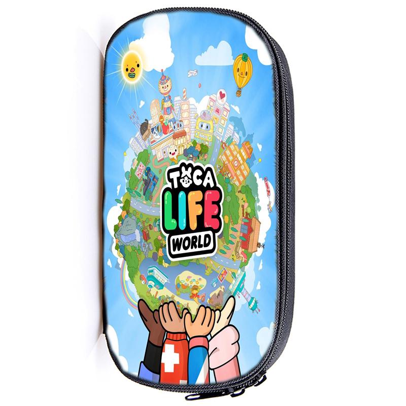 Сумка-карандаш Toca Life World, канцелярские принадлежности, Toca, игровой пенал для девочек, пенал на молнии, школьные принадлежности