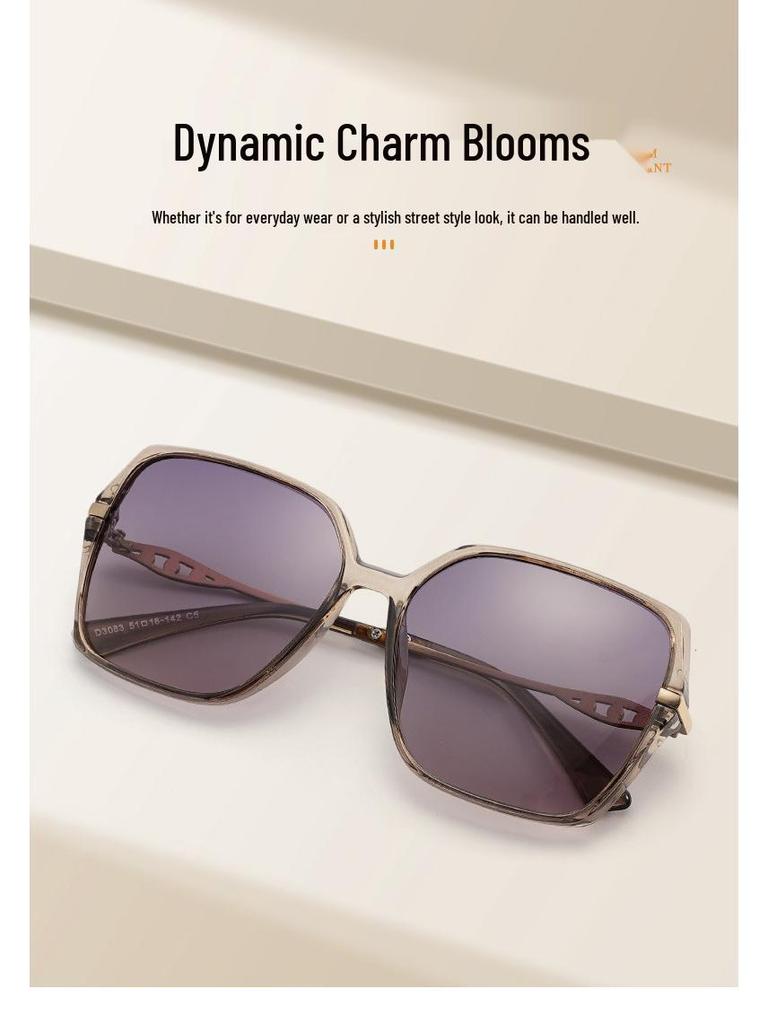 Женские солнцезащитные очки премиум-класса с крупной оправой из стразов, полыми дужками из цинкового сплава и поляризованными линзами HD