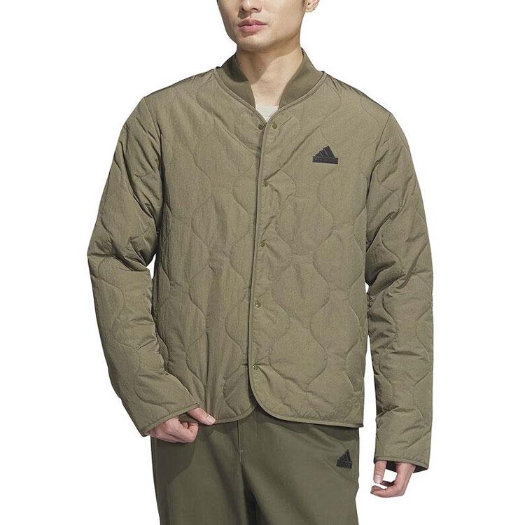 adidas Мужская пуховая куртка оливково-зеленая JE8570
