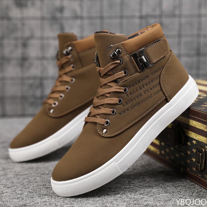 Мода Весна новая Модная универсальная Мужская Повседневная удобная Обувь Высокие парусиновые кроссовки Мужские на шнуровке Дышащие Мужские слипоны