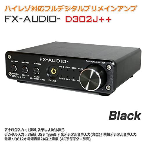 FX-AUDIO- D302J++ [Черный] Цифро-аналоговый усилитель с высоким разрешением, 4 входа, полностью цифровой, с поддержкой USB, оптического и коаксиального входов, до 24 бит 192 кГц