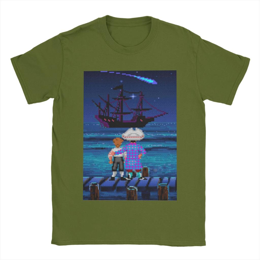 Monkey Island Guybrush and Stan Tee Shirt for Men Women Fashion T Shirts 100% Cotton Clothing
