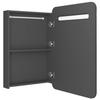 LED Bathroom Mirror Cabinet Gray 60 x 11 x 80 cm