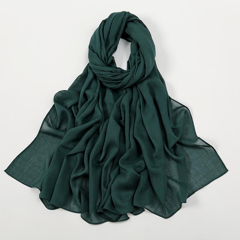 Solid Cotton Modal Hijab For Women Muslim Scarf Big Size Shawls Foulard Islam Head Wraps Headscarves Ramadan Scarves 190*85cm