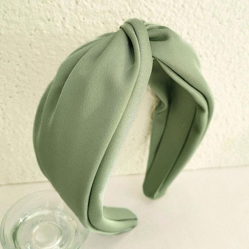 Middle Cross Fashion Headband Women Hair Fabric Craft Solid Color Tie Headdress Hairpin