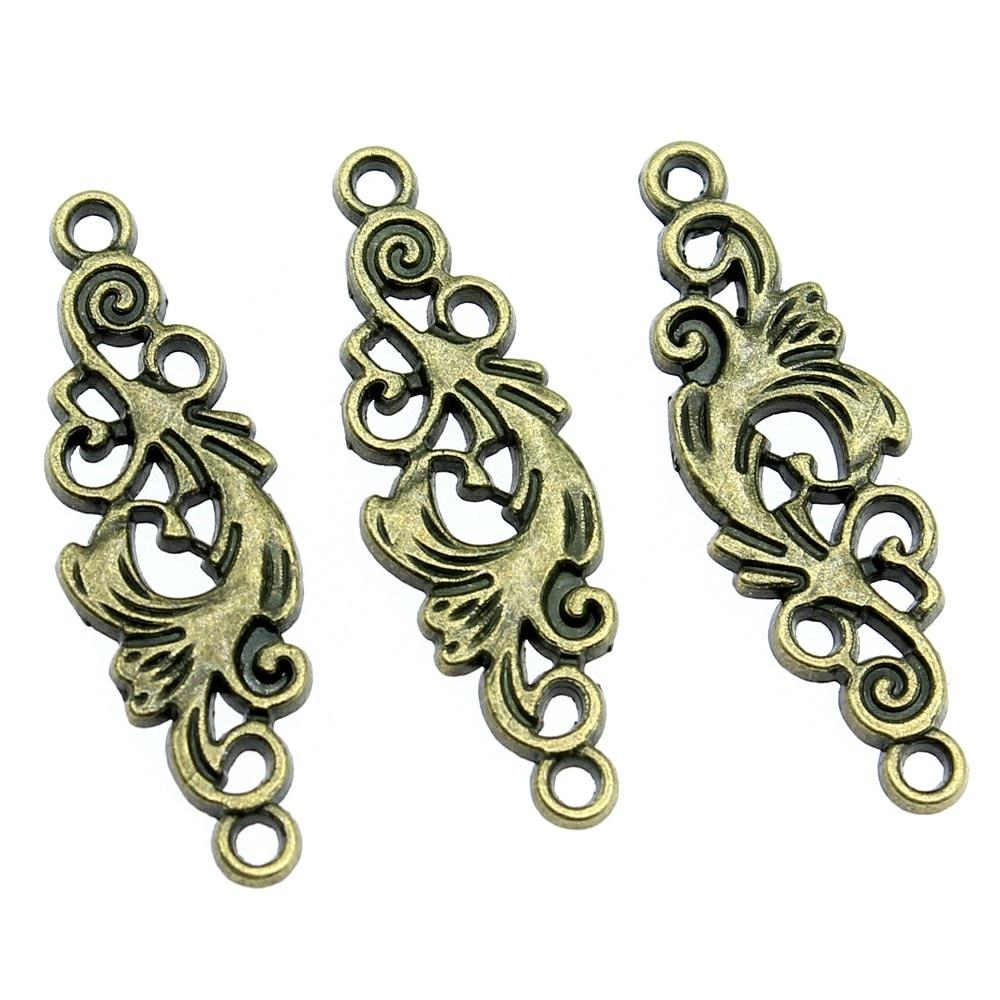5 шт. 36x11 мм, винтажный соединитель, подвески, подвески для изготовления ювелирных изделий, античная бронза, цветной соединитель, подвески, подвеска, соединитель