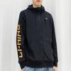 Li Ning Sports Fashion Series Logo Printed Теплая флисовая подкладка с капюшоном на молнии Куртка унисекс Черная AWDPD23-11
