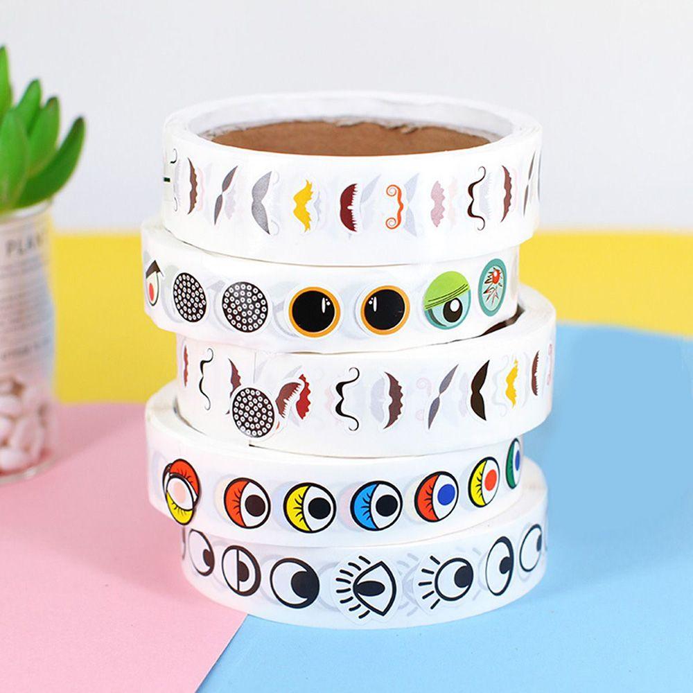 Children Birthday Gifts Cartoon Animal Eyes / Nose / Mouth Stickers Educational Toys Glue Stickers
