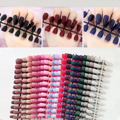 5 шт./кор. Quick Nails DIY Matte Ballet False Nails Solid Color Finished Nail Art Wear Matte Nail Art Press on Nail