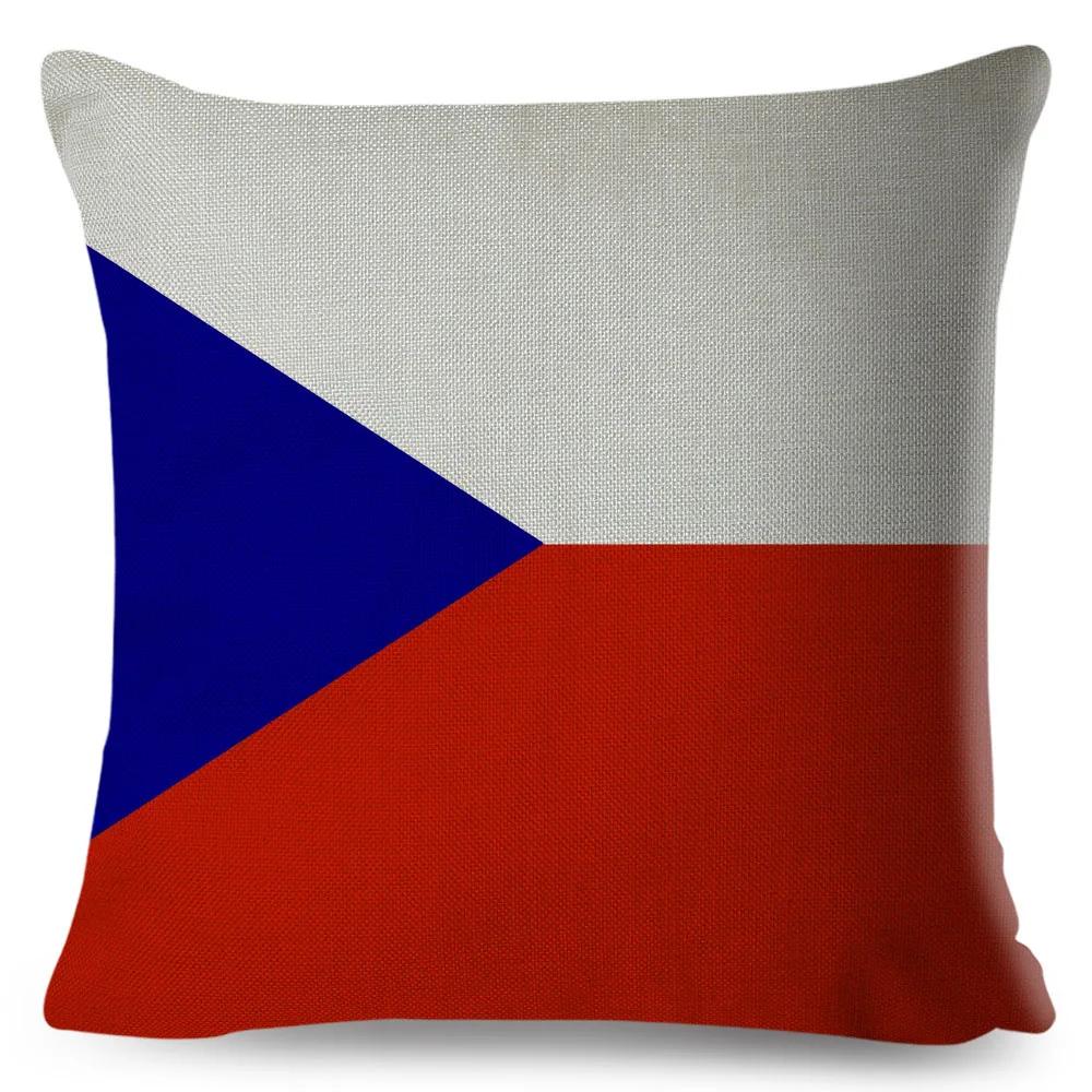 Чехол на подушку с национальным флагом в 50 стилях для дивана, декор для детской комнаты, наволочка с геометрическим принтом, наволочка из полиэстера 45x45 см