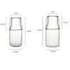 YOMDID Glass Cup Cold Drink Cup Set Water Cup Water Carafe with Tumber Juice Milk Pot Durable High Borosilicate Glass Drinkware