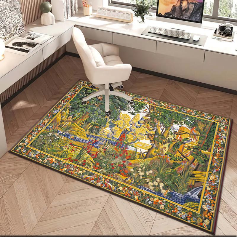 1pc Medieval Pastoral Magic Unicorn Carpet Rug for Living Room Bedroom Home Sofa Decoration,Kids play Non-slip Floor Mat