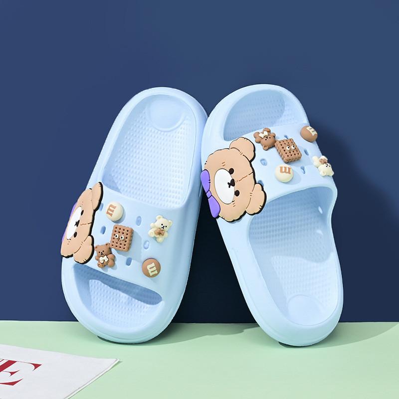 Удобные мультяшные детские тапочки для мальчиков и девочек с нескользящей подошвой и мягкой подошвой из ЭВА различных цветов и размеров для лета