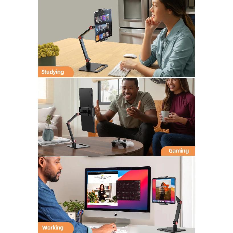 UPERFECT Ustand D9 Flexible Steel Spring Clip For 13.3-17.3" Portable Monitor Bracket 360° Adjustable External Vertical Screen