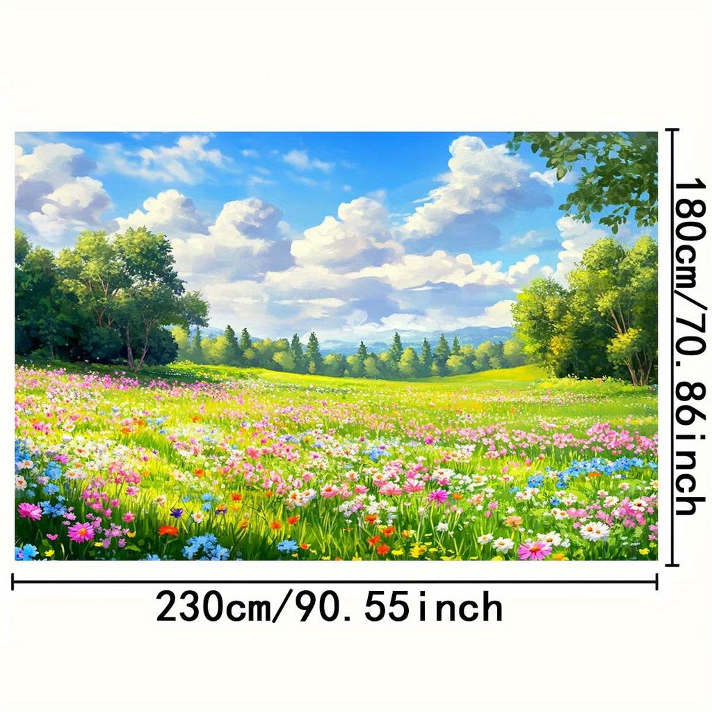 2D plane, 1 piece of grassland background fabric, suitable for photography and events