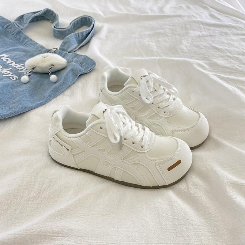 Ретро детские осенние новые универсальные маленькие белые туфли спортивные нишевые повседневные кеды модная обувь