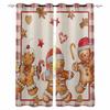 Christmas Gingerbread Man Retro Candy Blackout Curtains For Living Room Bedroom Window Treatment Blinds Drapes