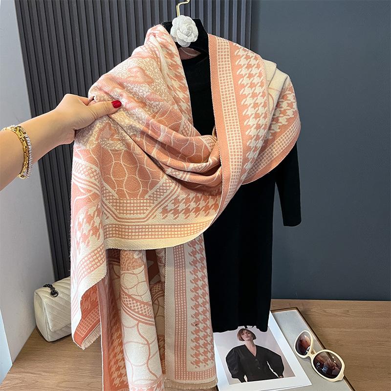 Ветер Модный Женский Теплый Шарф Осенний И Зимний Темперамент Элегантная Двусторонняя Шаль