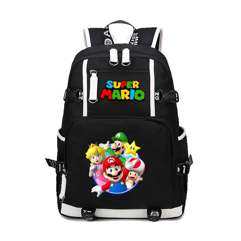 Super Mario Backpack Teen Student Bookbag Printed Gaming Backpack for Boys and Girls