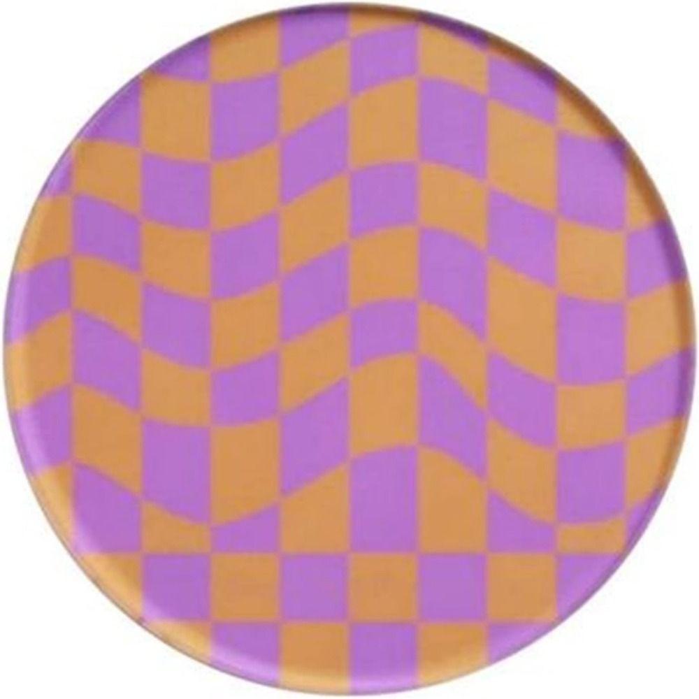 Heat Insulation Retro Cup Mat Waterproof Simple Bowl Pad Checkerboard Acrylic Coaster Hotel
