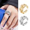 New Chain Shaped Light Luxury Cool Style European and American Niche Ring Exquisite Personality Fashionable Versatile Open Ring