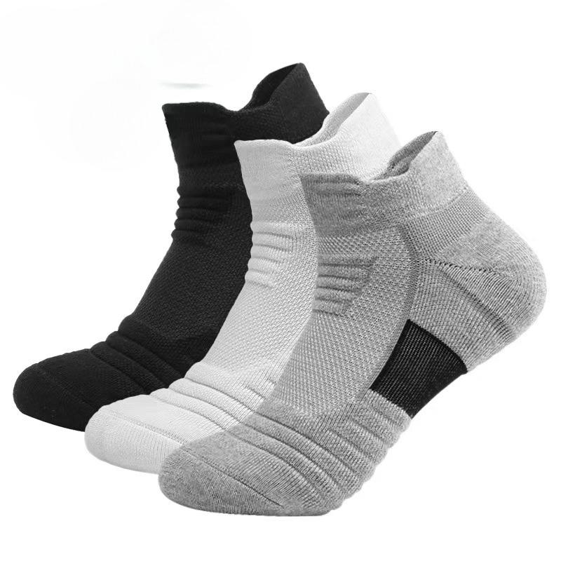 Basketball Socks, Men's Professional Sports Socks, Thickened Towel Bottom Short Socks, Mesh Breathable Running Socks, Outdoor