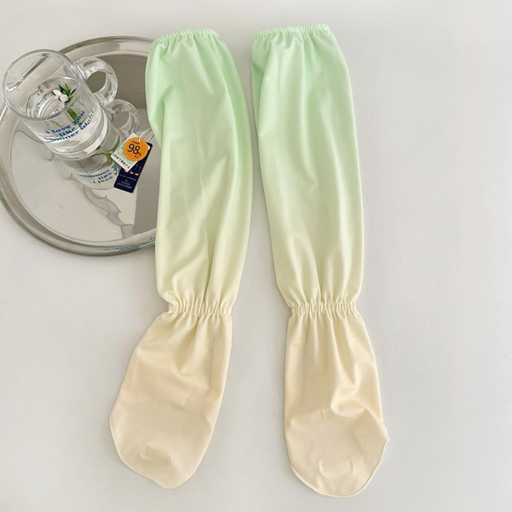 Gradient Sunscreen Arm Covers Elastic Cycling Gloves Cute Long Ice Silk Sleeves  Driving