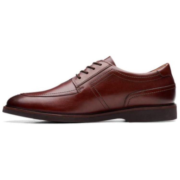 Clarks Натуральная кожа Модные Британские Удобные Дышащие Официальные Туфли Мужская Обувь Коричневые 261694757