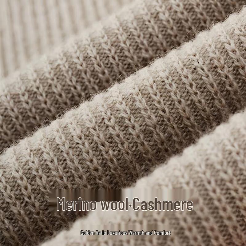 SEPTWOLVES Men's Cashmere Blend Round Neck Pullover Sweater