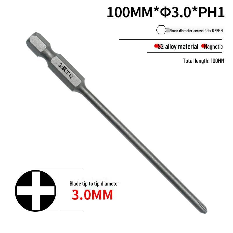 Закаленная сталь S2 Магнитное сверло-бита Phillips 1/4" для дрели