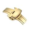 WOCCI Watch D-Buckle, Stainless Steel Double-Sided Buckle, Push-Button Watch Band Replacement Clasp, 20mm/Gold