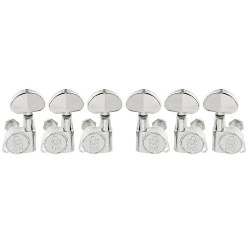 Wilkinson WJN03 E-Z-LOK L3+R3 Guitar Tuners for Electric and Acoustic Guitars, Chrome