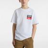 Vans Футболка с круглым вырезом и буквенным принтом, короткий рукав, детские топы, белая VN000GDGWHT
