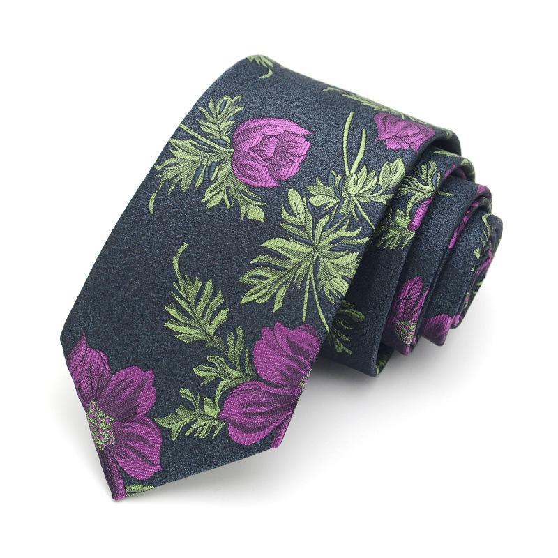 Галстук из жаккардового переплетения высокой плотности, мужской, повседневный, деловой, ретро, большой, цветочный, широкая версия, 7 см