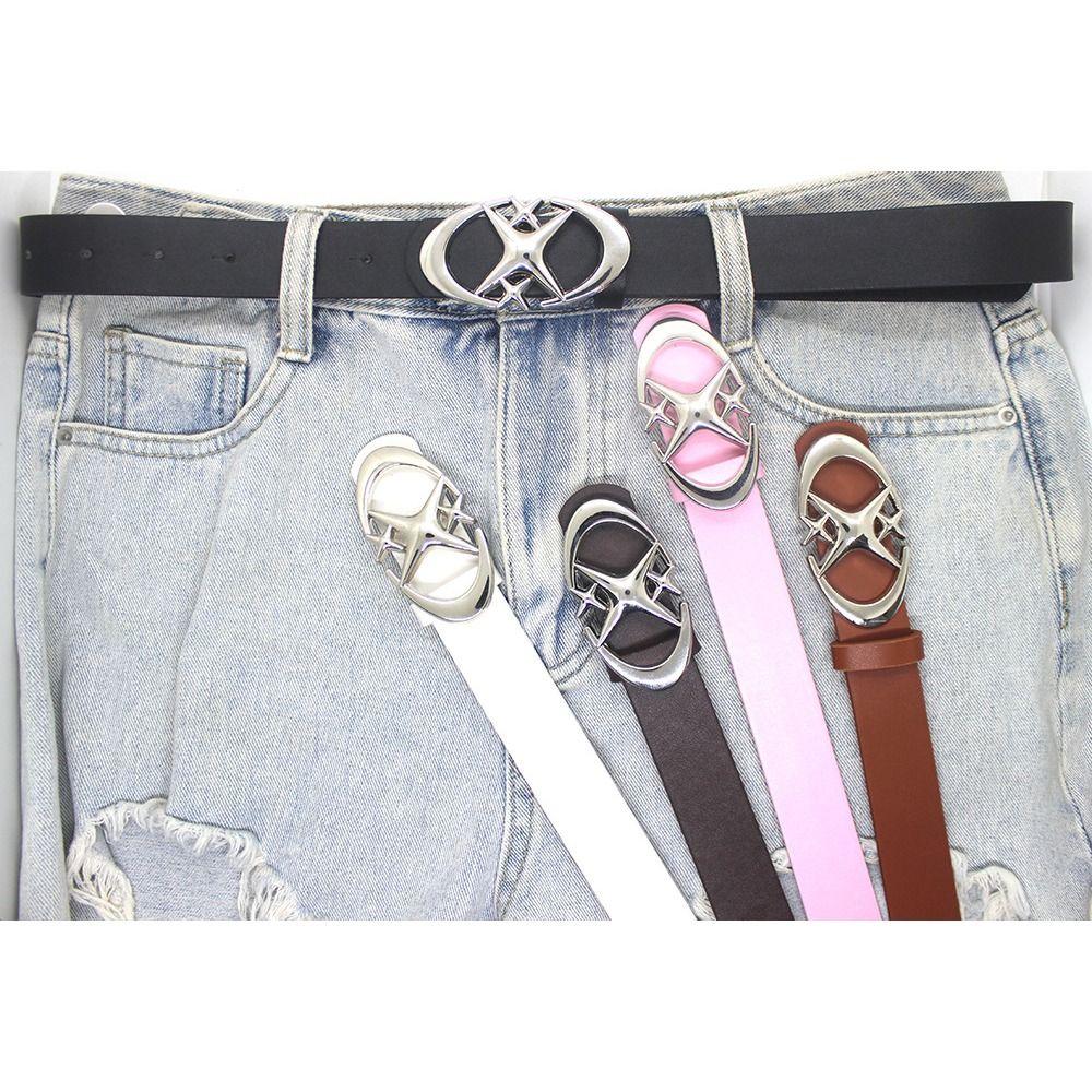 Панк Y2k Ремень Луна Звезда Дизайн Панк Ремень Винтаж Декоративный Ремень Мужчины Женщины