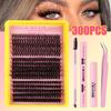 60D-100D 3D False Eyelash Set - DIY Hot Melt Dense Cluster Lashes