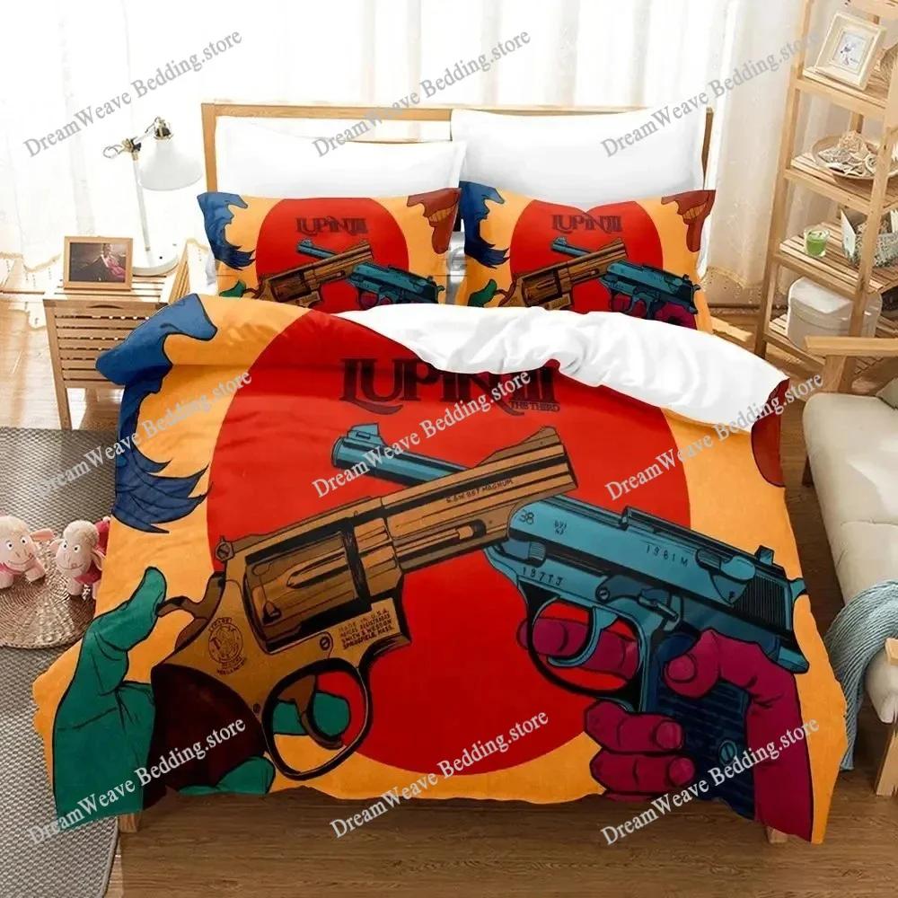 Lupin 2D Print Anime Duvet Cover Set Single Double Queen King Size Bedding Set For Boys Duvet Cover Bed Set Quilt Cove963
