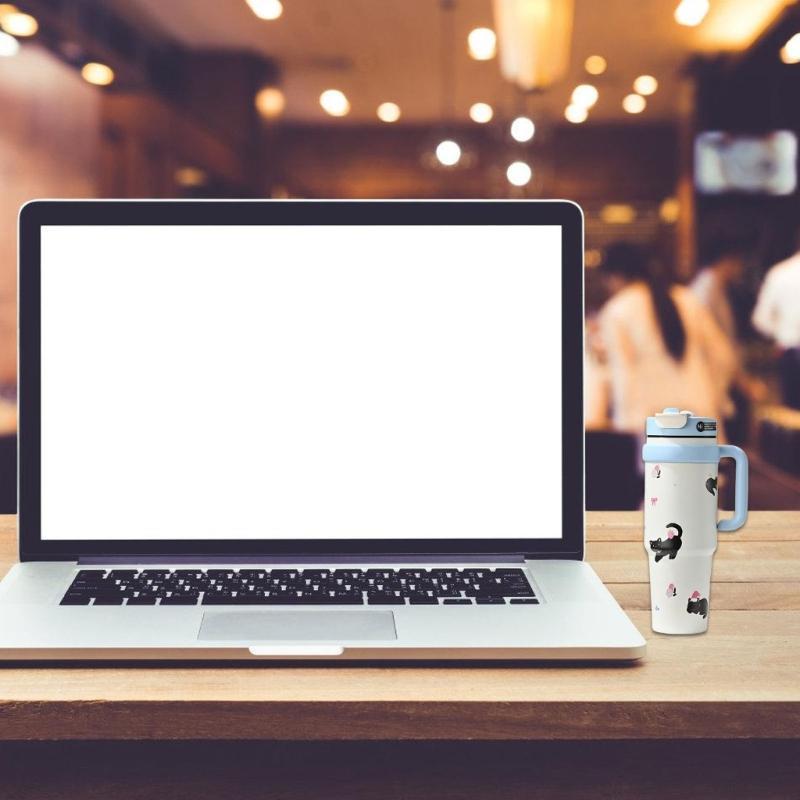 Кружки для путешествий с двойными стенками и термоизоляцией, очень большого размера, с трубочкой для питья, крышкой, устойчивой к проливанию, широким горлышком, легко моющиеся