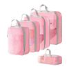 5Pcs Compression Luggage Organizer Packing Cubes Mesh Surface Clothes Storage Bag  Dormitory