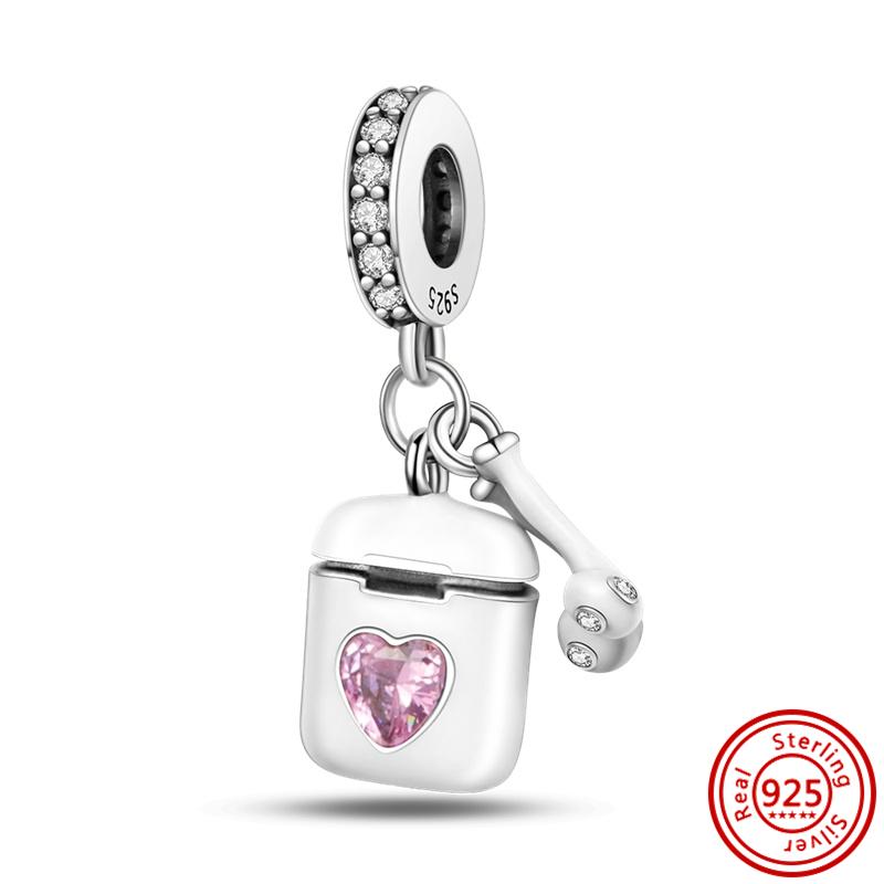 925 Copper Love Dreams Palette Crayon Music Guitar Piano Sports Pendant Beads Fit Original Pantaro Charms Bracelet DIY Zircon