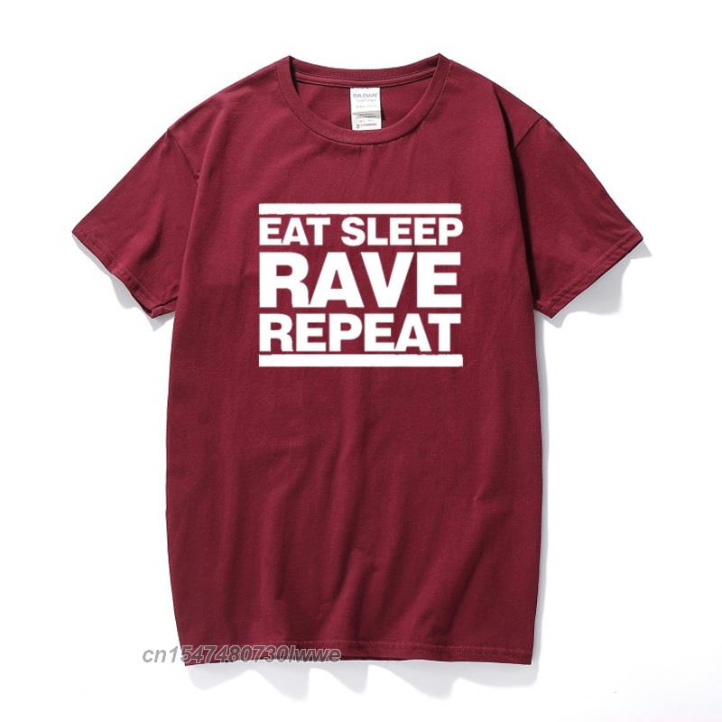 Eat Sleep Rave Repeat Cotton Tshirt Dj Dance Htid Hardcore Acid Ibiza Magaluf Cotton T Shirt Top Camiseta